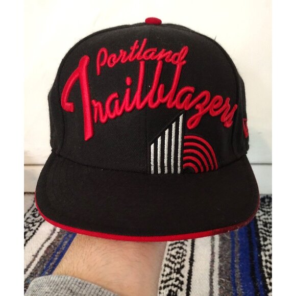 Portland Trailblazers New Era 9Fifty Spellout Wool Cap 7 1/4 - Picture 2 of 9